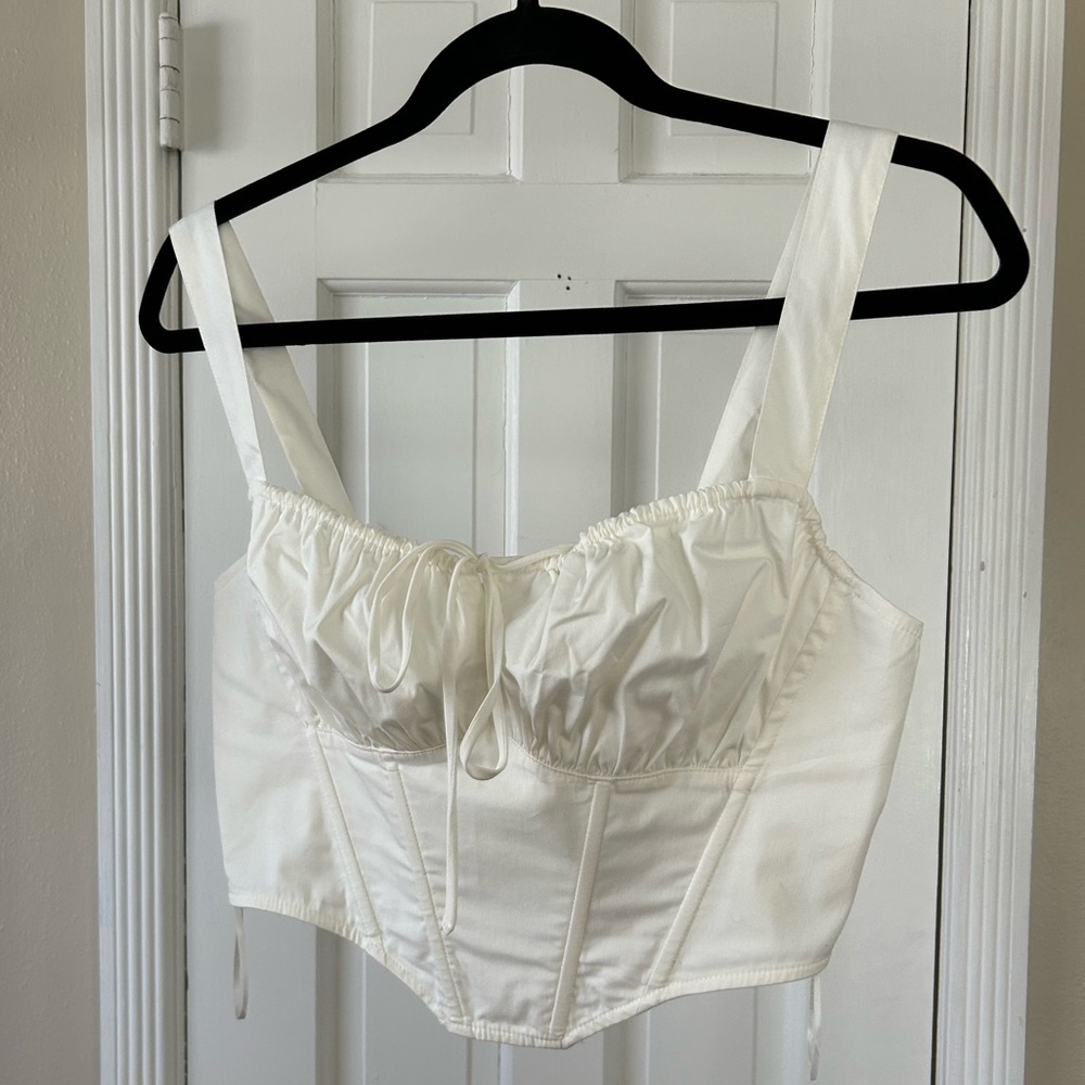 NWT Cotton Candy LA White Bustier Corset Crop Top